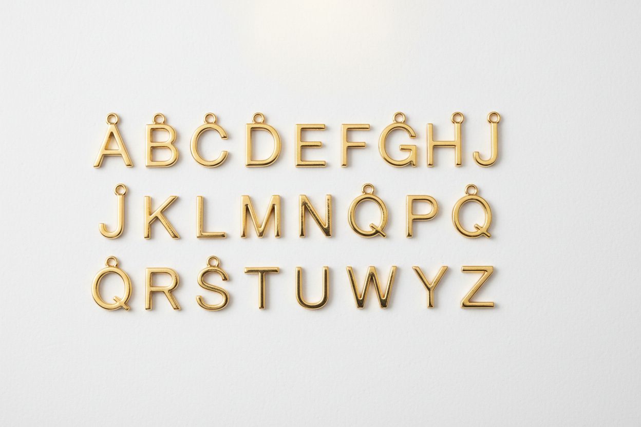 Golden Letter Charms