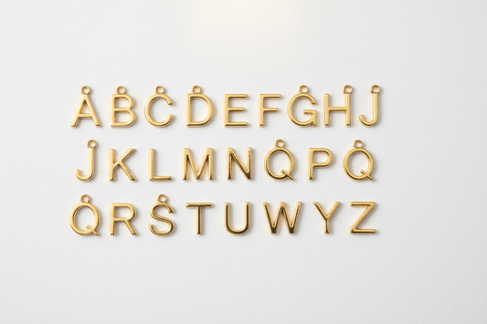 Golden Letter Charms