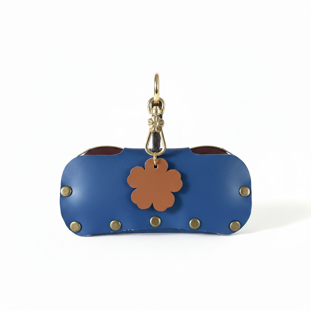 Flower Sunglasses Case – Blue